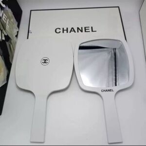Chanel White Hand Mirror